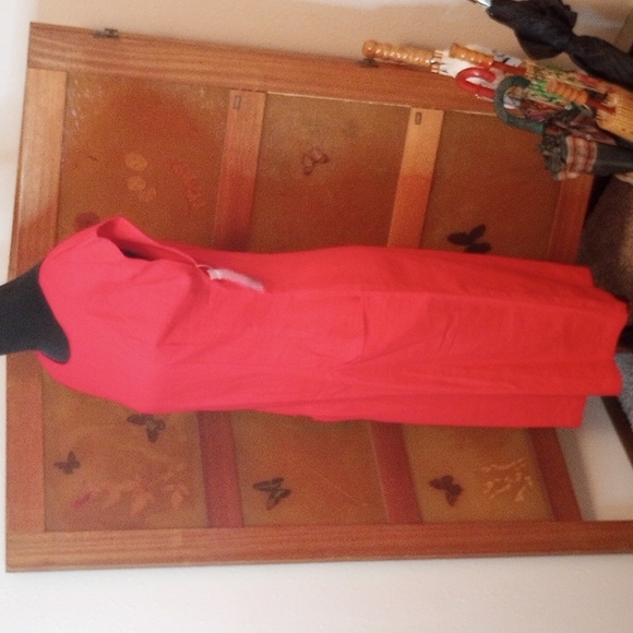 VTG 80’s/90’s NWT Avon Fashion Red Linen Dress - Picture 9 of 10